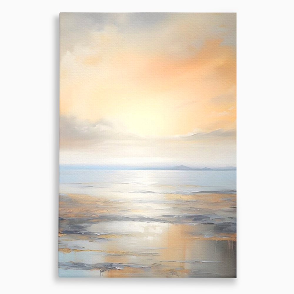 Tablou canvas cu tablou canvas cu peisaj marin abstract, fara rama, pe sasiu de lemn