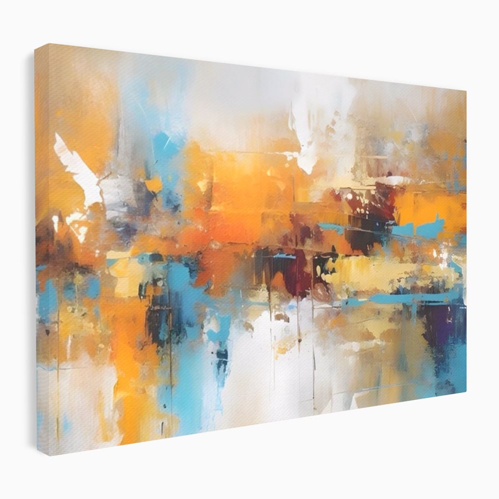 Tablou canvas cu tablou canvas abstract orizontal, fara rama, pe sasiu de lemn