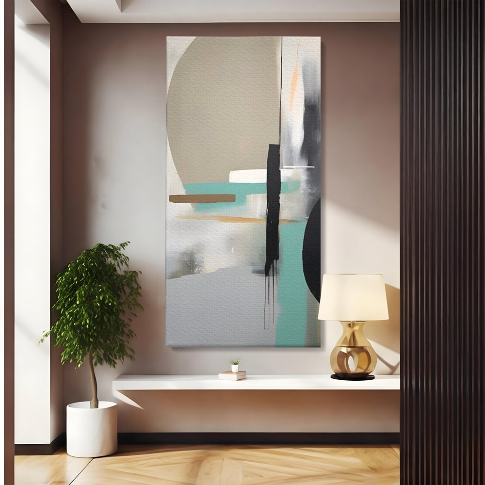 Tablou canvas cu tablou canvas cu forme abstracte, fara rama, pe sasiu de lemn