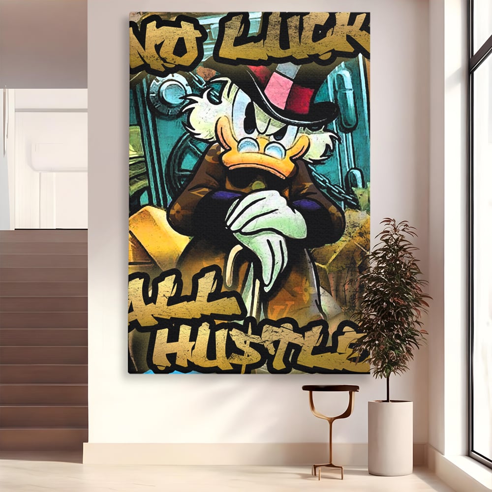 Tablou canvas cu tablou canvas cu scrooge mcduck, fara rama, pe sasiu de lemn