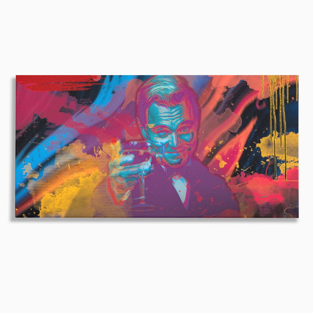 Tablou canvas cu tablou canvas cu leonardo dicaprio, fara rama, pe sasiu de lemn