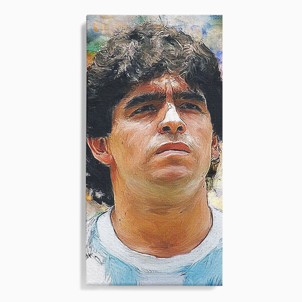 Tablou canvas cu tablou canvas cu diego maradona, fara rama, pe sasiu de lemn