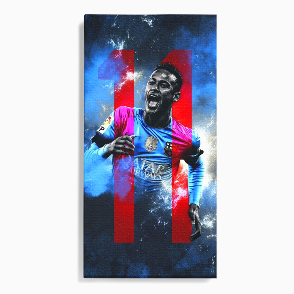 Tablou canvas cu tablou canvas cu fotbalistul neymar, fara rama, pe sasiu de lemn