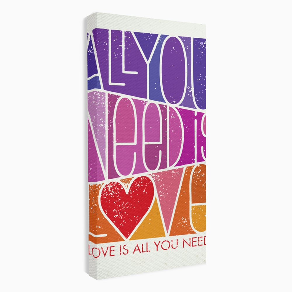 Tablou canvas cu tablou canvas motivational cu text colorat, fara rama, pe sasiu de lemn