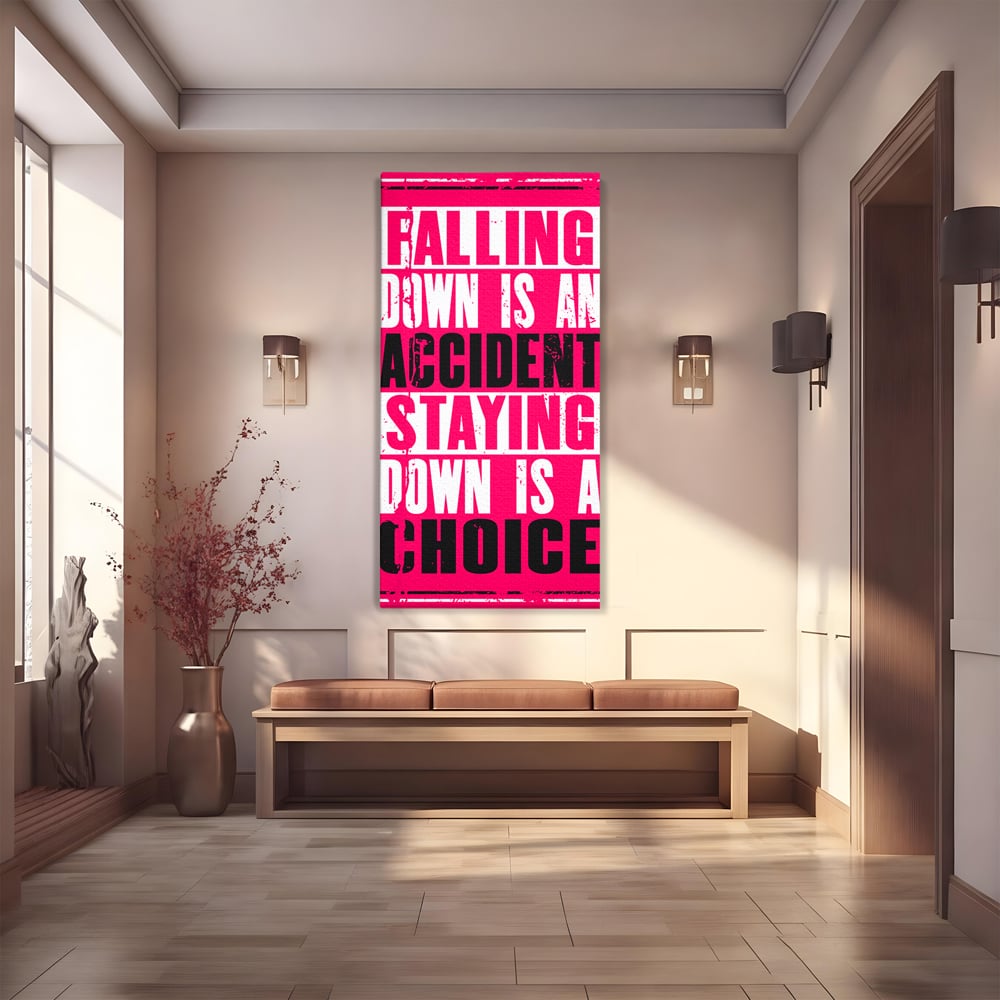 Tablou canvas cu tablou canvas cu citat motivational vertical, fara rama, pe sasiu de lemn