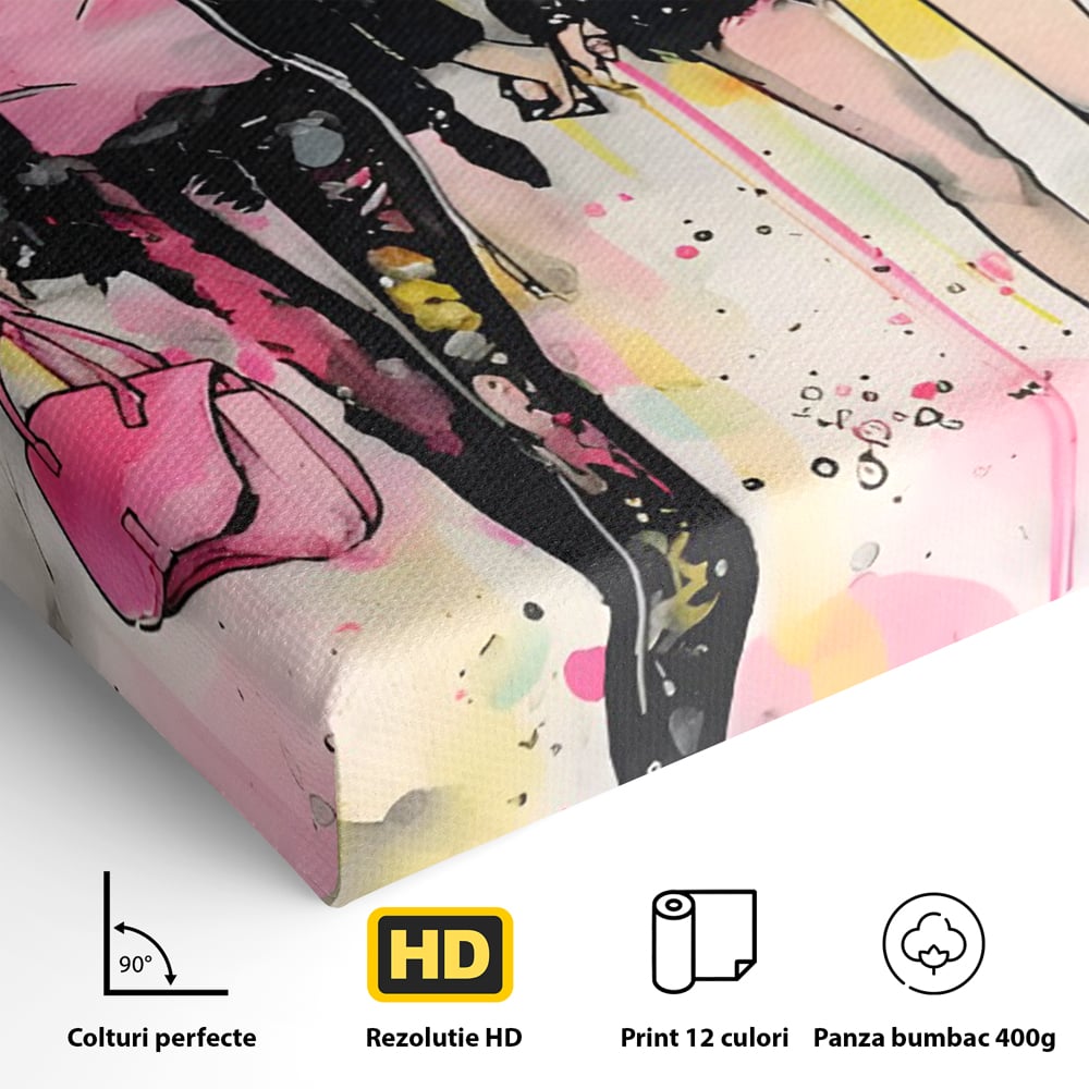 Tablou Canvas C1104, Fashion Girls , Culori, Moda, Fete, Living Room, Bedroom, Relaxare, Culori Vibrante