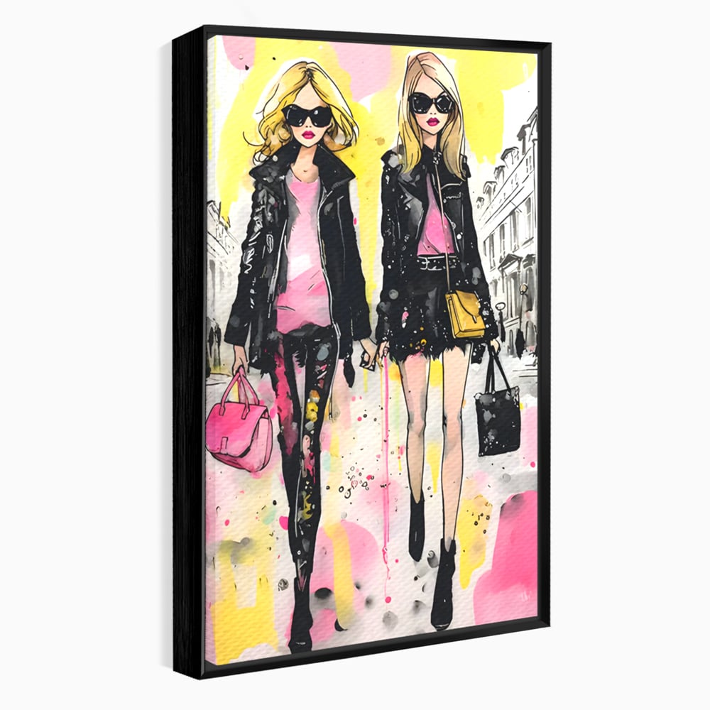 Tablou Canvas C1104, Fashion Girls , Culori, Moda, Fete, Living Room, Bedroom, Relaxare, Culori Vibrante
