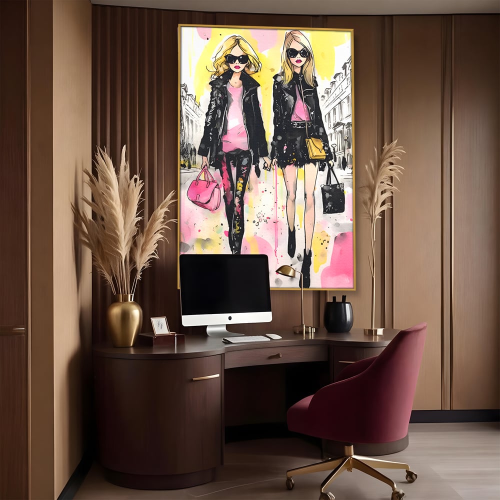 Tablou Canvas C1104, Fashion Girls , Culori, Moda, Fete, Living Room, Bedroom, Relaxare, Culori Vibrante