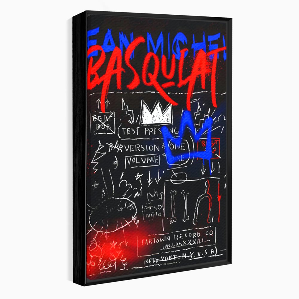 Tablou canvas cu tablou canvas cu grafica pop art, in rama de aluminiu negru