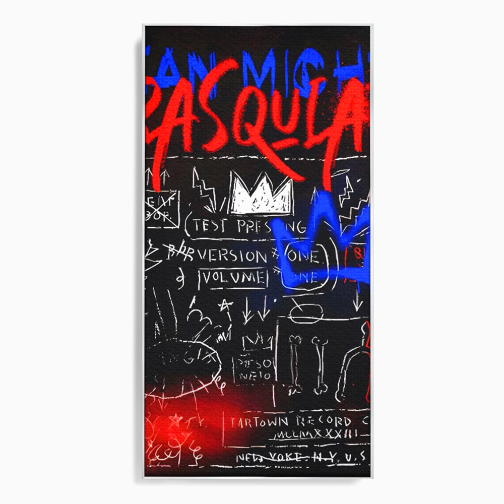 Tablou canvas cu tablou canvas cu grafica pop art, in rama de aluminiu argintiu