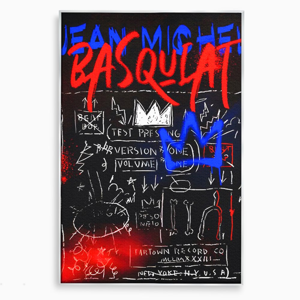 Tablou canvas cu tablou canvas cu grafica pop art, in rama de aluminiu argintiu