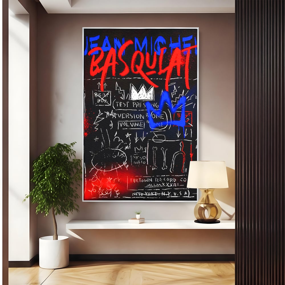 Tablou canvas cu tablou canvas cu grafica pop art, in rama de aluminiu argintiu