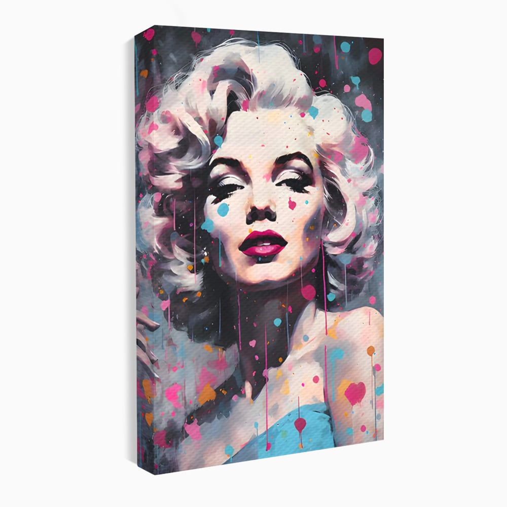 Tablou canvas cu tablou canvas cu marilyn monroe, fara rama, pe sasiu de lemn