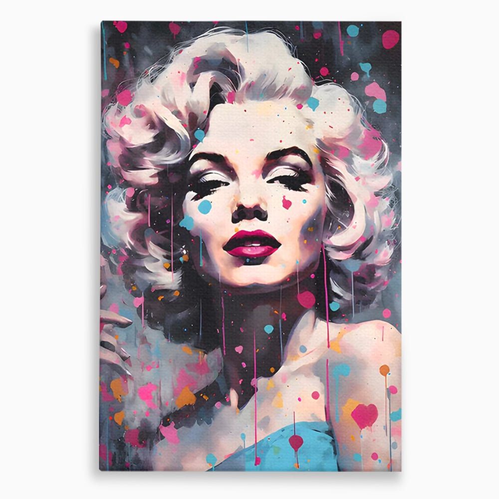 Tablou canvas cu tablou canvas cu marilyn monroe, fara rama, pe sasiu de lemn