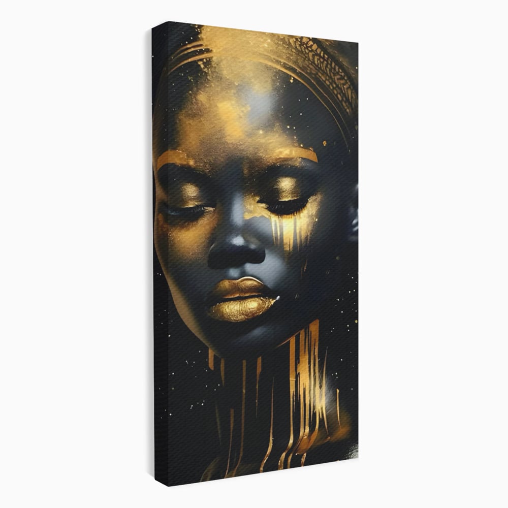 Tablou canvas cu tablou canvas cu portret de femeie, fara rama, pe sasiu de lemn