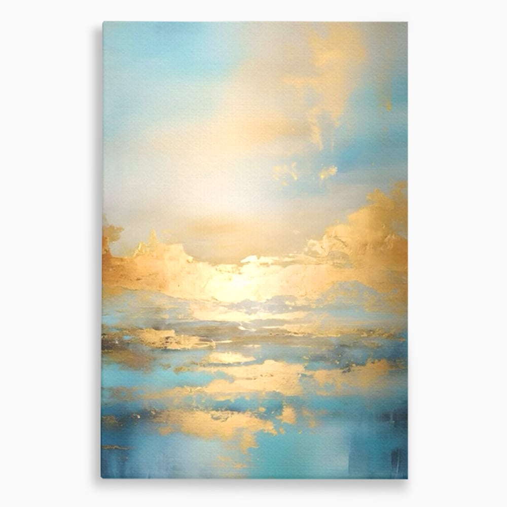 Tablou canvas cu tablou canvas cu peisaj marin abstract, fara rama, pe sasiu de lemn