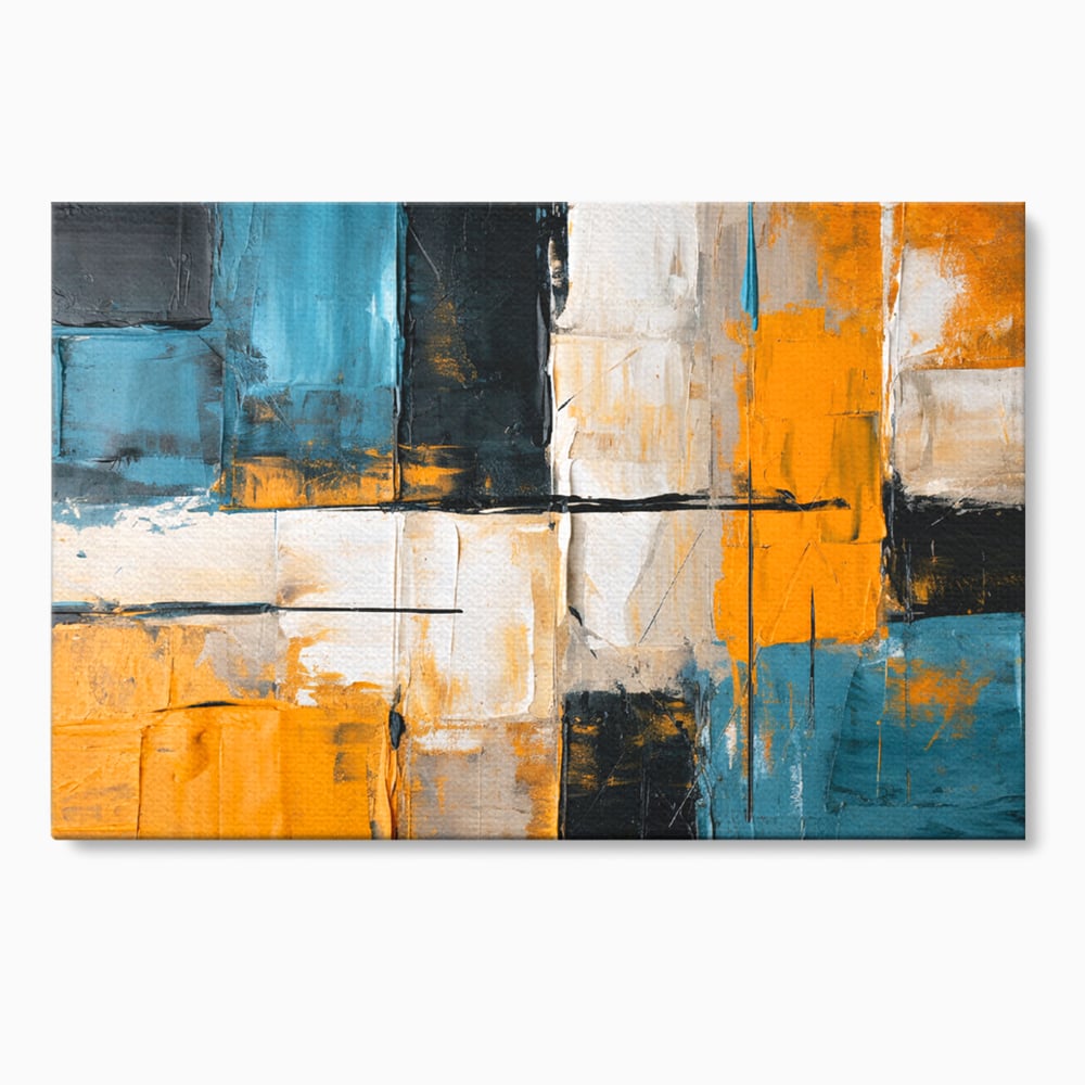 Tablou canvas cu tablou canvas abstract geometric, fara rama, pe sasiu de lemn