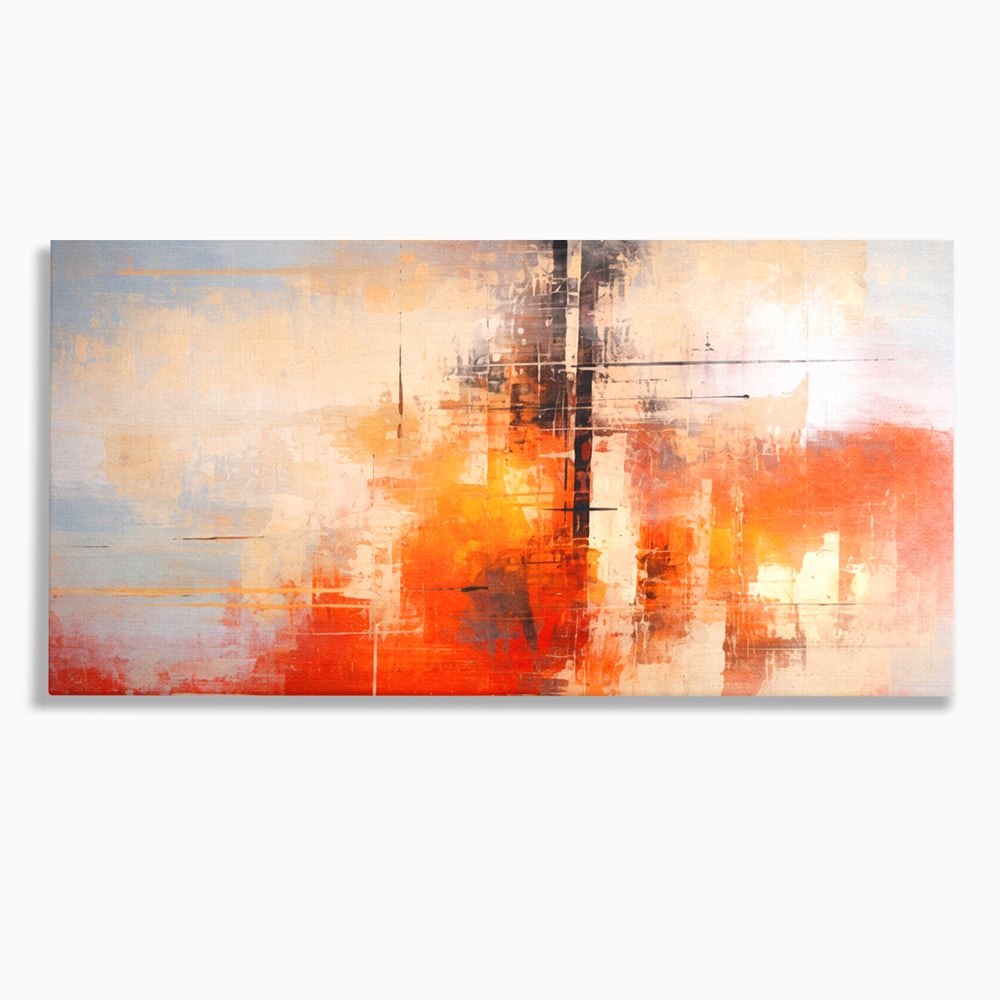 Tablou canvas cu tablou abstract cu structuri geometrice, fara rama, pe sasiu de lemn