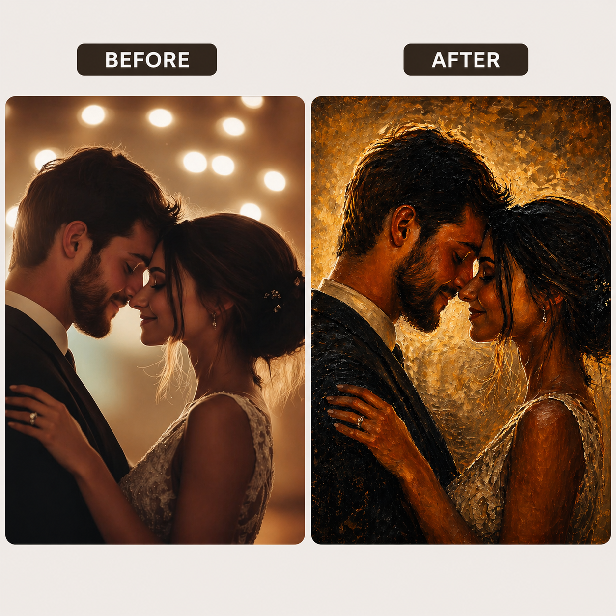 Pictura clasica cu mire si mireasa, tablou canvas pentru perete