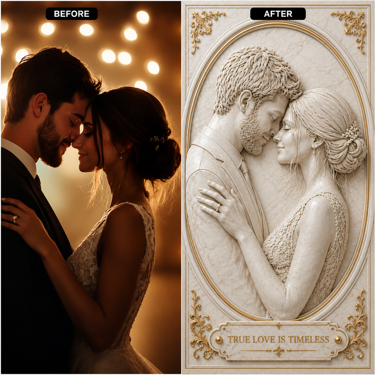 Tablou sculptura in marmura cu cuplu, tablou canvas pentru perete