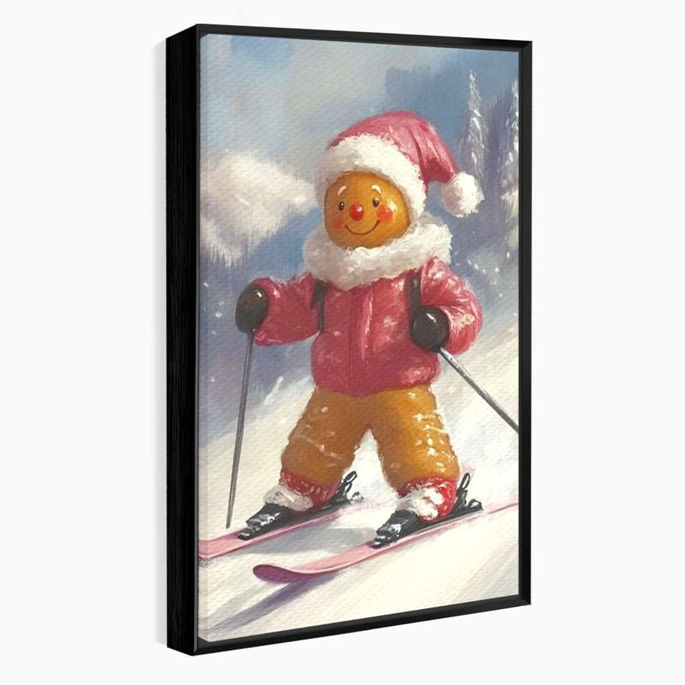 Tablou canvas cu turtita dulce schioare, in rama de aluminiu negru