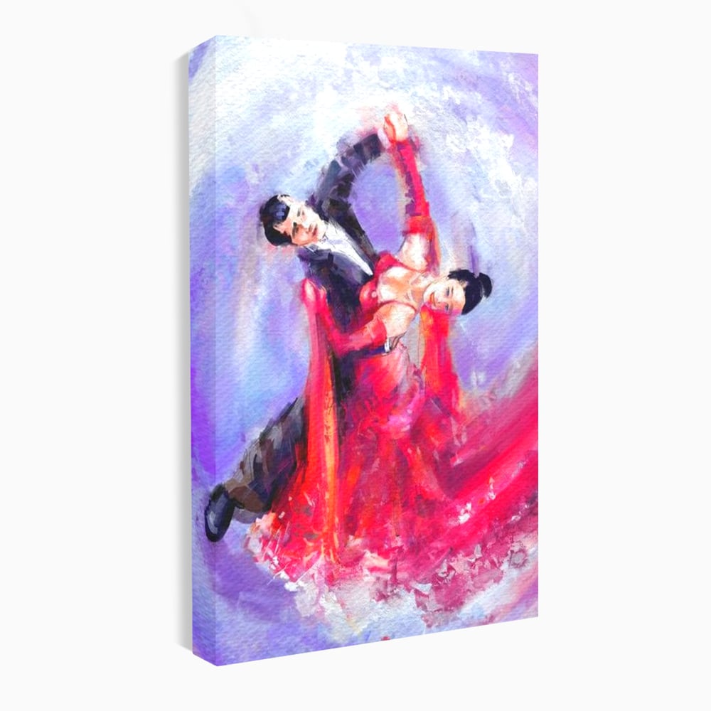 Tablou canvas cu tablou canvas cu o pereche dansand, fara rama, pe sasiu de lemn
