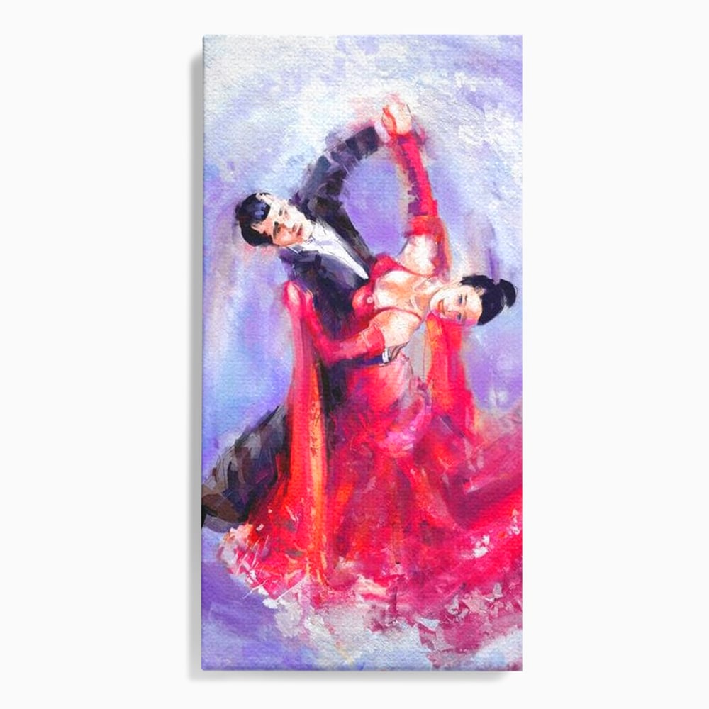 Tablou canvas cu tablou canvas cu o pereche dansand, fara rama, pe sasiu de lemn