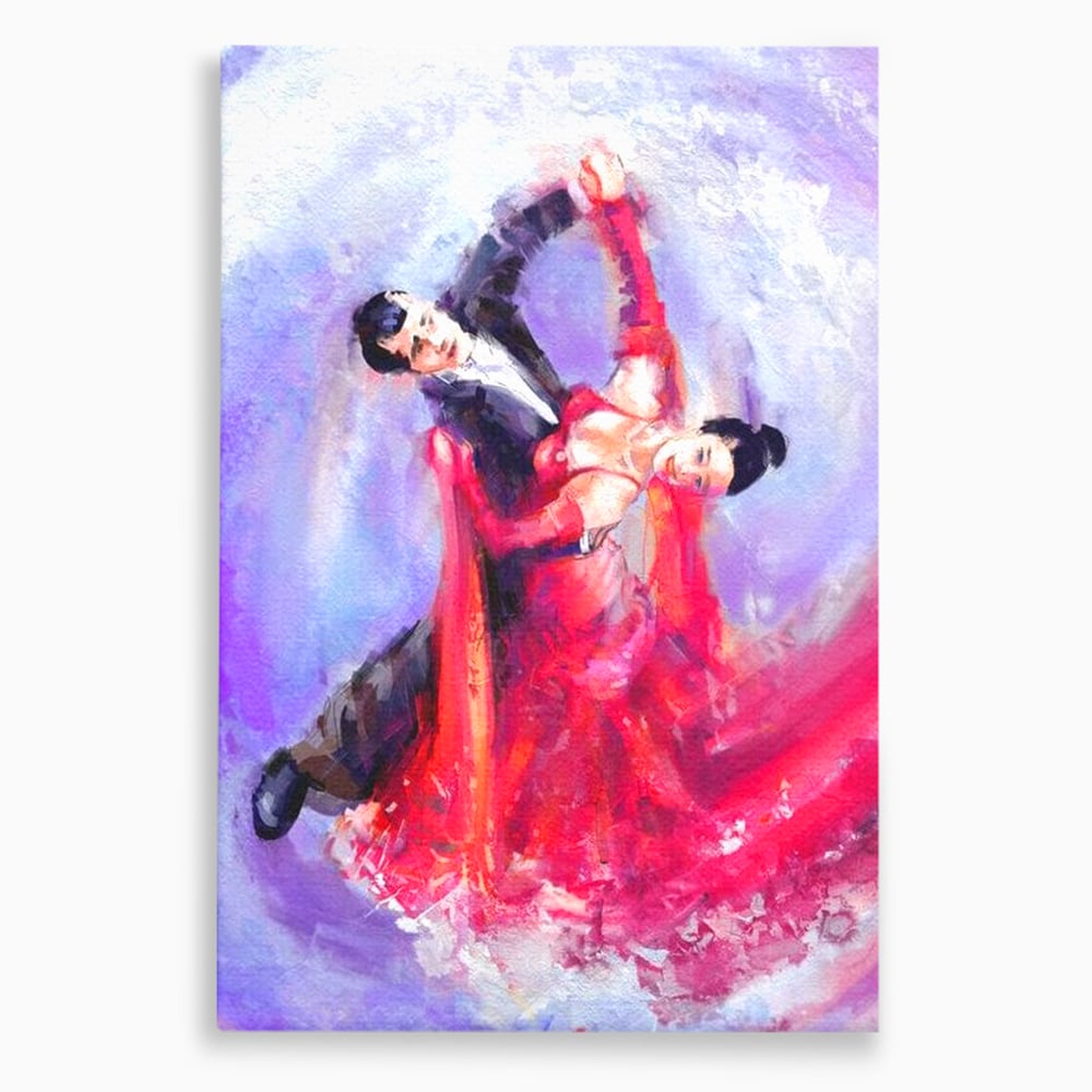 Tablou canvas cu tablou canvas cu o pereche dansand, fara rama, pe sasiu de lemn