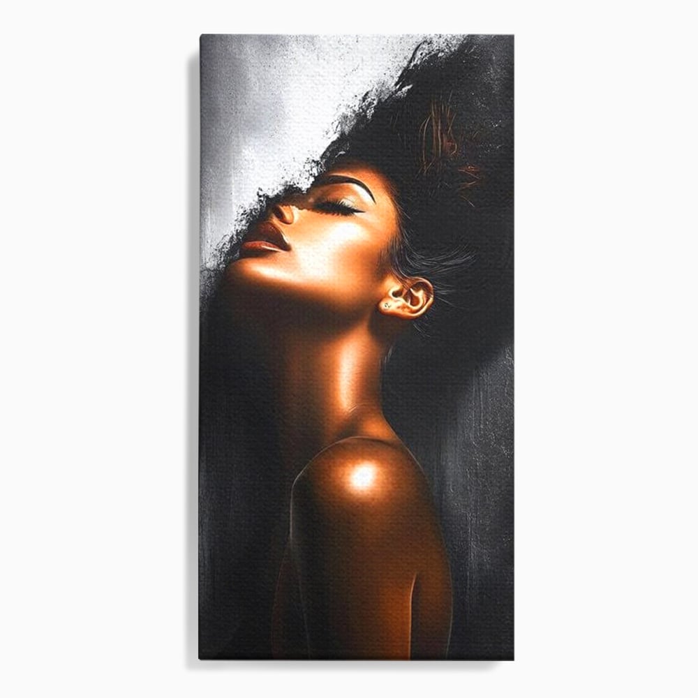 Tablou canvas cu tablou canvas cu portretul unei femei, fara rama, pe sasiu de lemn
