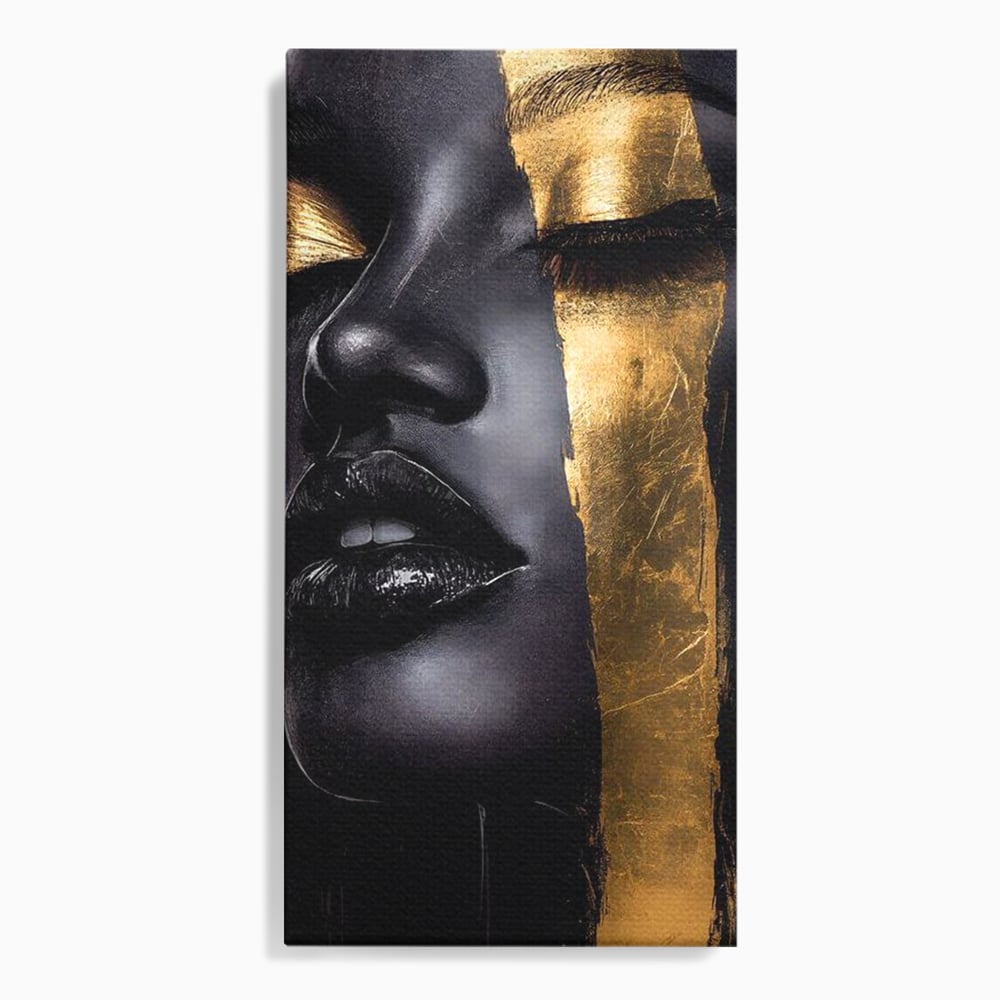 Tablou canvas cu tablou canvas cu chip de femeie, fara rama, pe sasiu de lemn