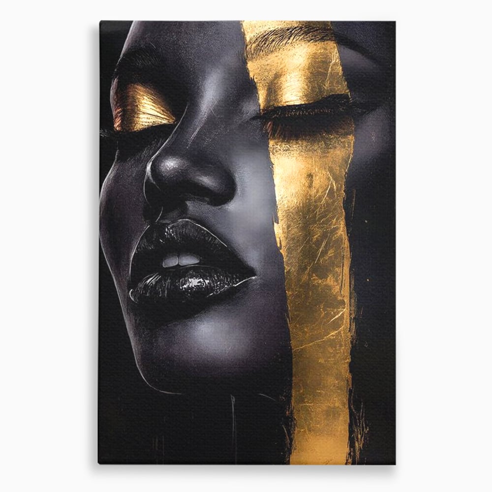 Tablou canvas cu tablou canvas cu chip de femeie, fara rama, pe sasiu de lemn