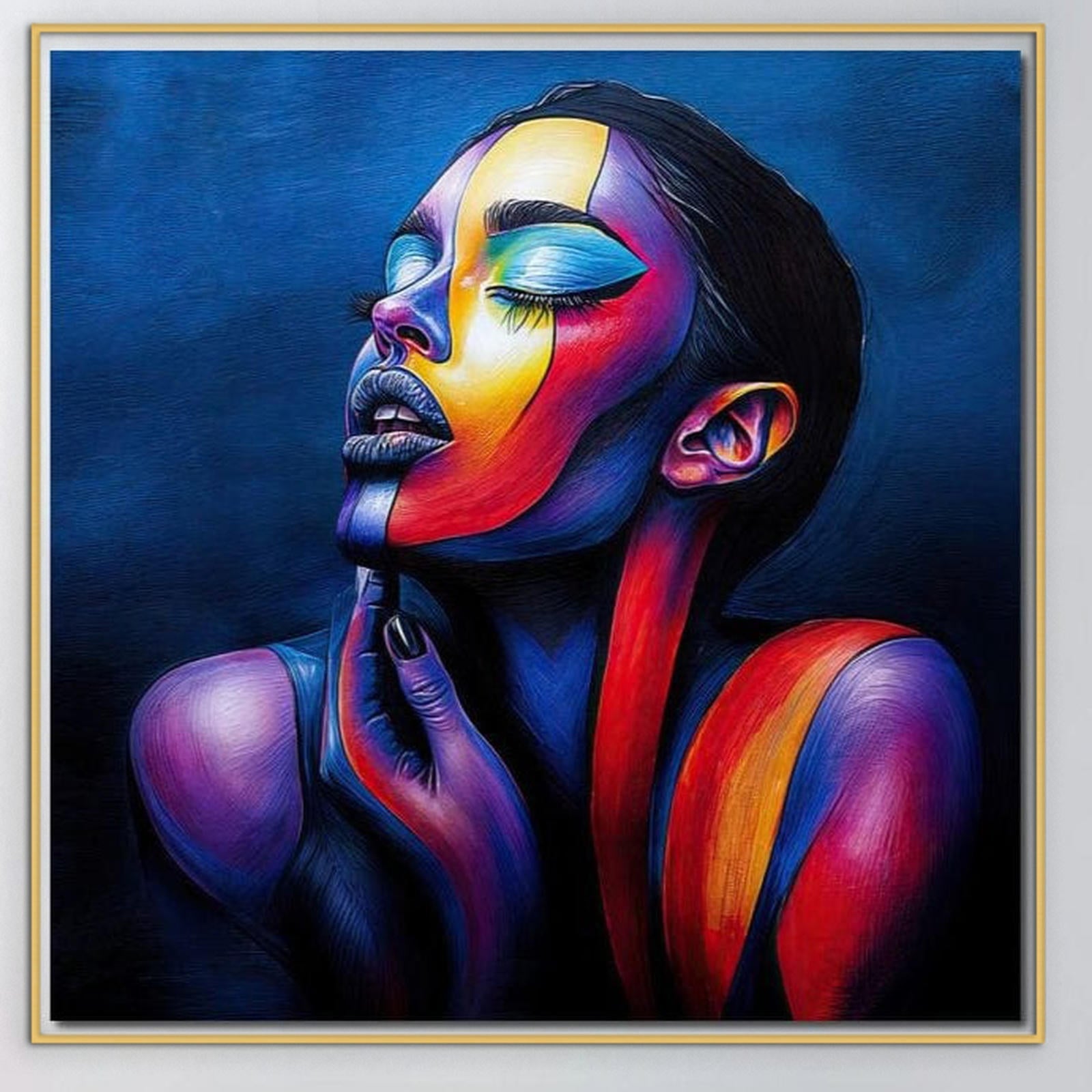 Tablou Canvas Premium, LuxCanva® G1165, O Clipa de Liniste, Tacere, Foc, Umbra, Stralucire, Interioara, Ea, Coloristica, Ganduri, Piele, Dor, Meditatie, Fotomodel, Birou, Living, Dormitor