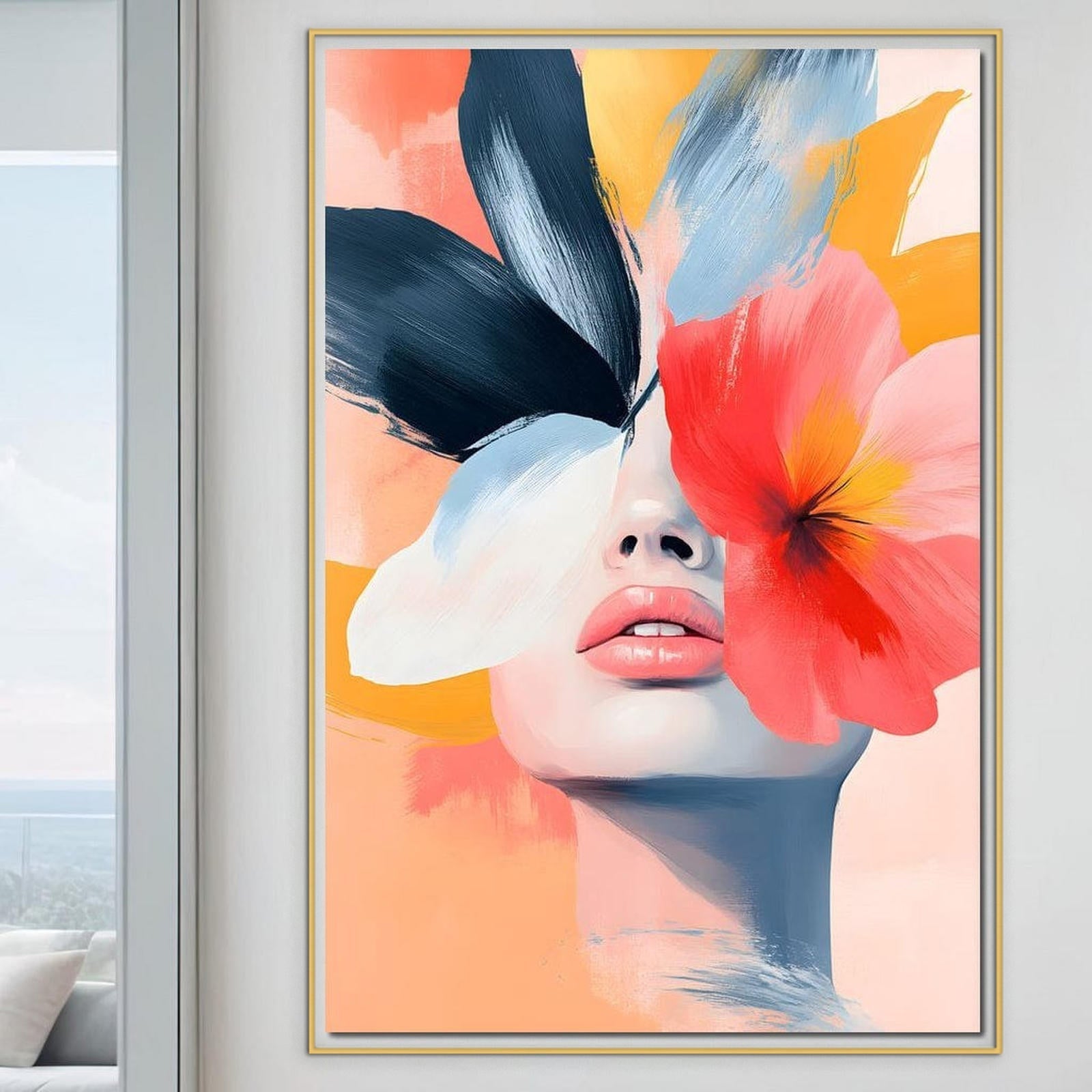 Tablou Canvas Premium, LuxCanva® G1174, Respiratia Naturii, Vis, Colorat, Flori, Petale, Vant, Primavara, Acuarela, Expresivitate, Armonie, Feminitate, Salon, Birou, Living, Dormitor