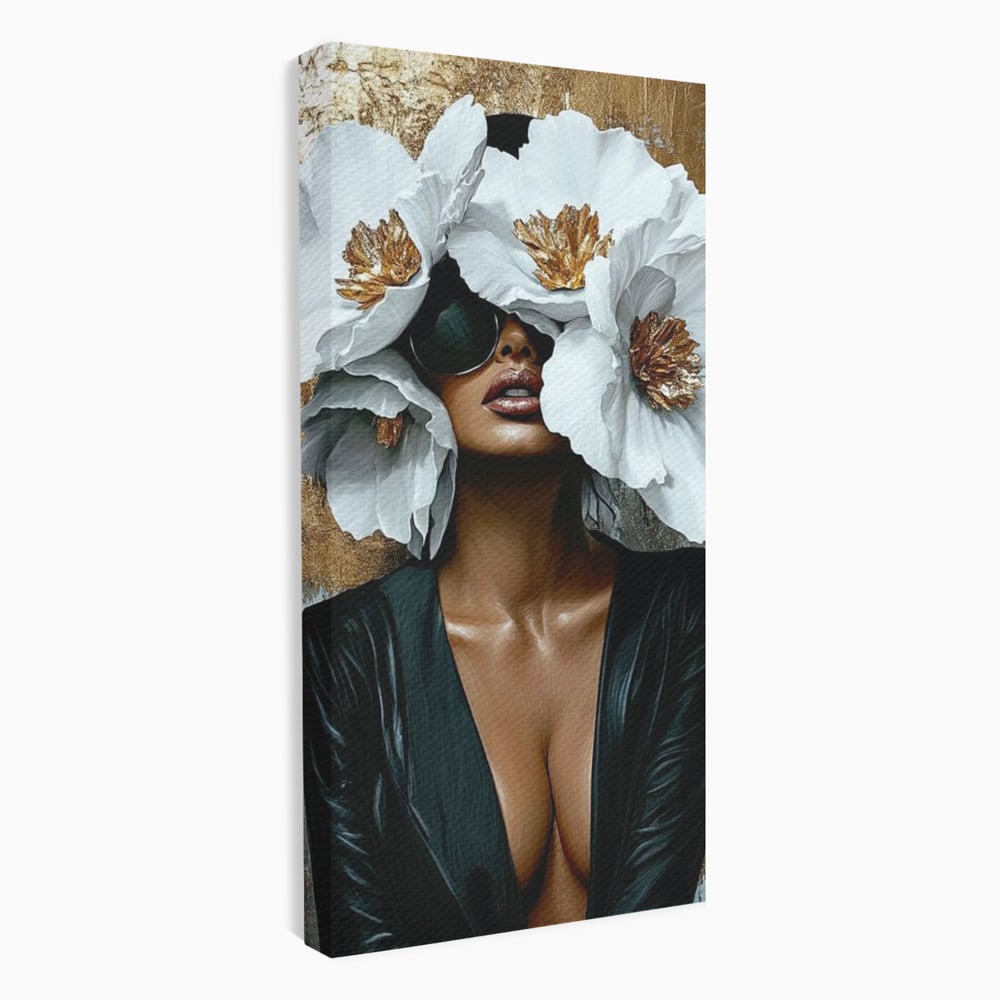 Tablou canvas cu tablou canvas cu silueta feminina, fara rama, pe sasiu de lemn
