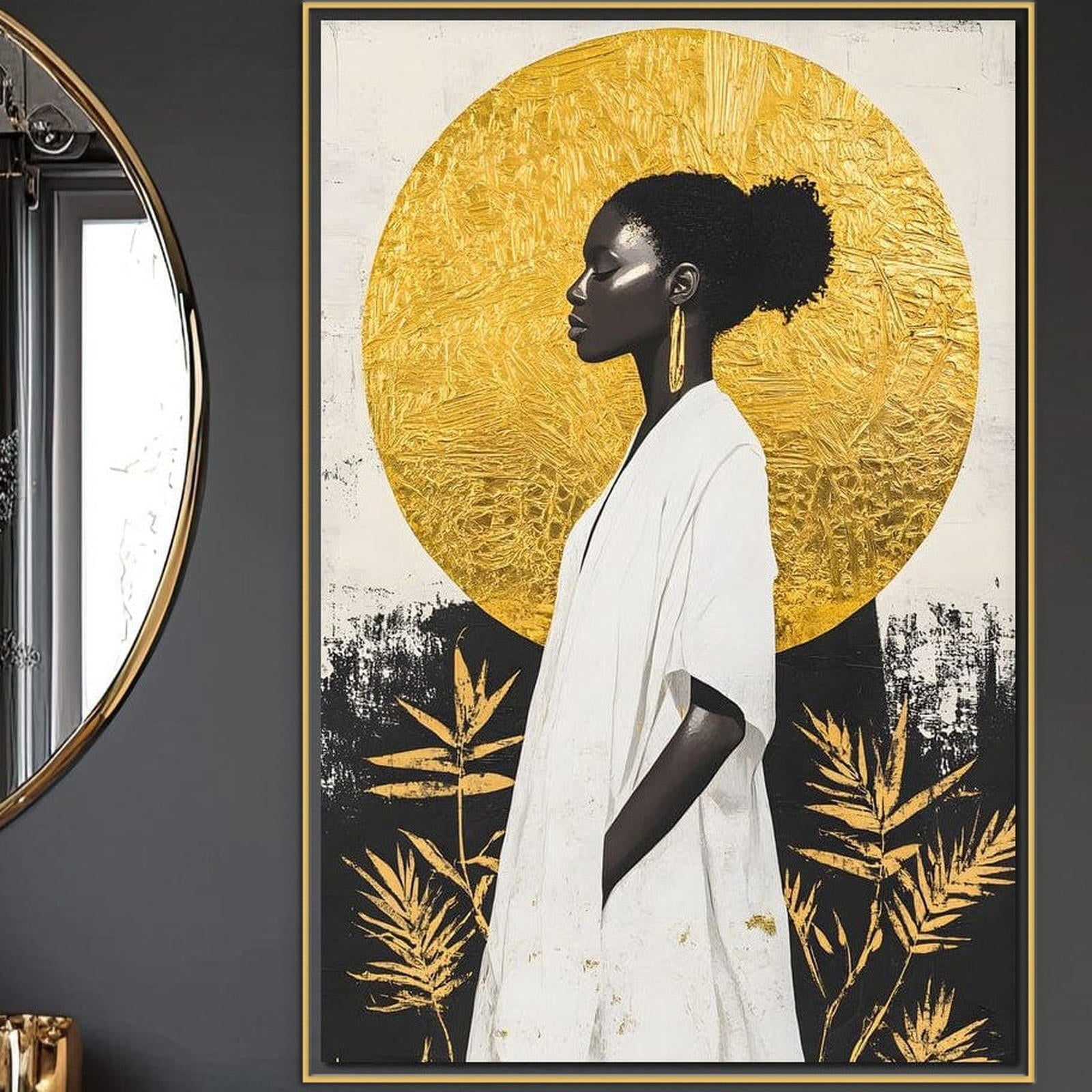 Tablou Canvas Premium, LuxCanva® G1232, Cercul Vietii, Soare, Nemarginit, Tacere, Zeita, Spirit, Solar, Portret, Alchimie, Estetic, Minimalism, Liniste, Calm, Frumusete, Africa, Salon, Living, Dormitor