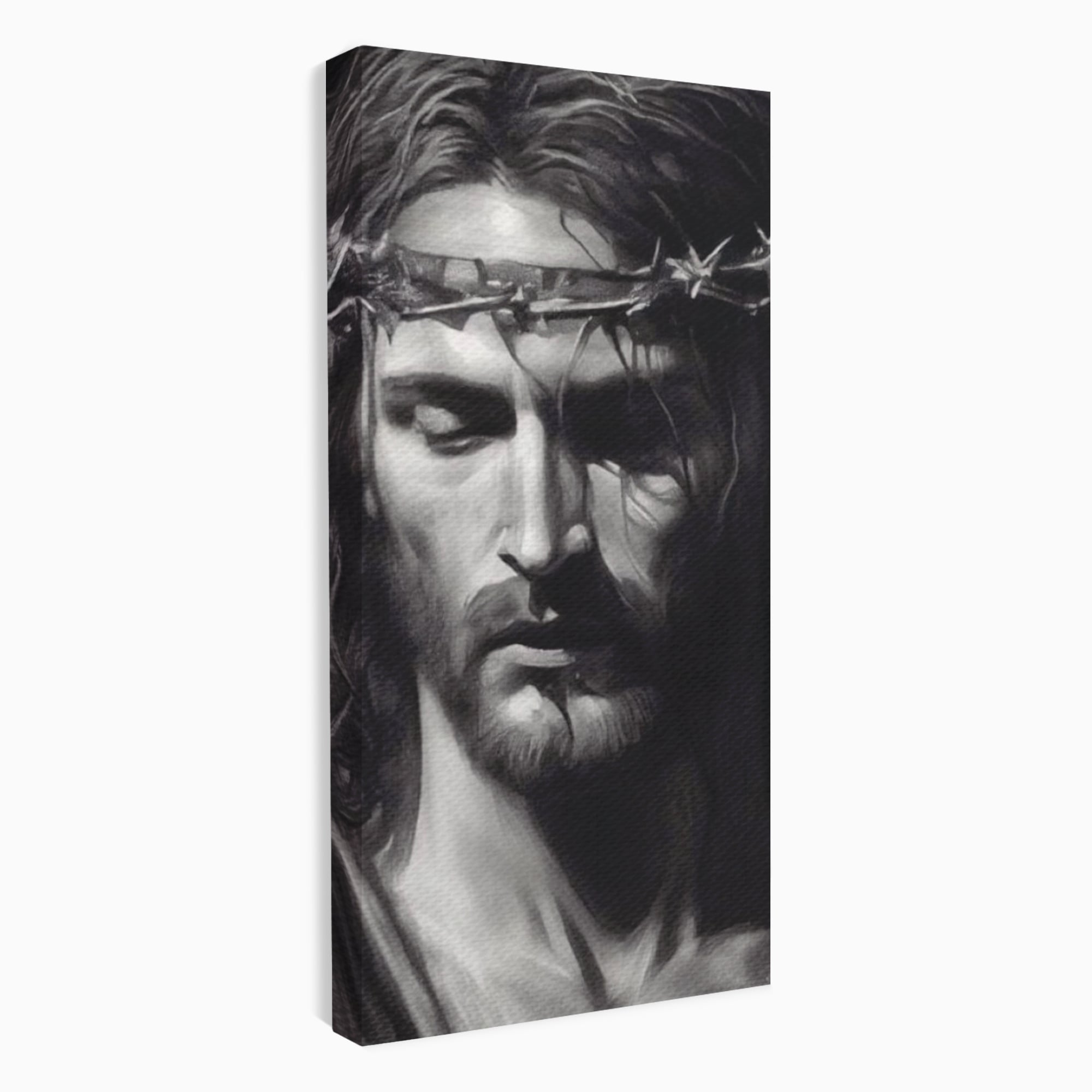 Tablou canvas cu tablou canvas cu portretul lui iisus, fara rama, pe sasiu de lemn