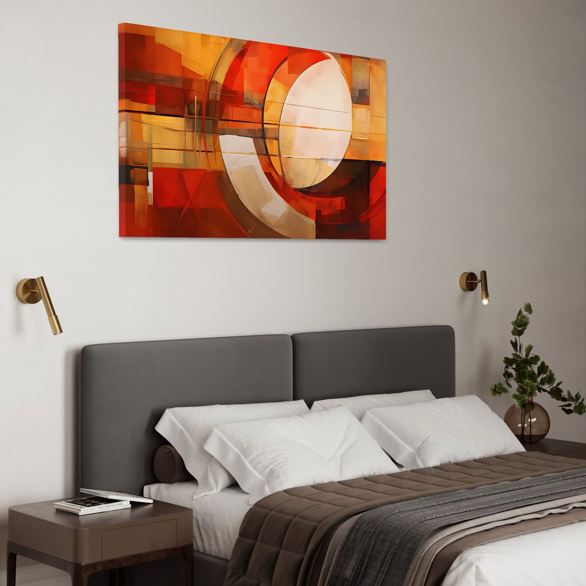 Tablou Canvas Premium LuxCanva® C1191, Pictura Forme Geometrice , Relaxare, Living Room, Culori Vibrante