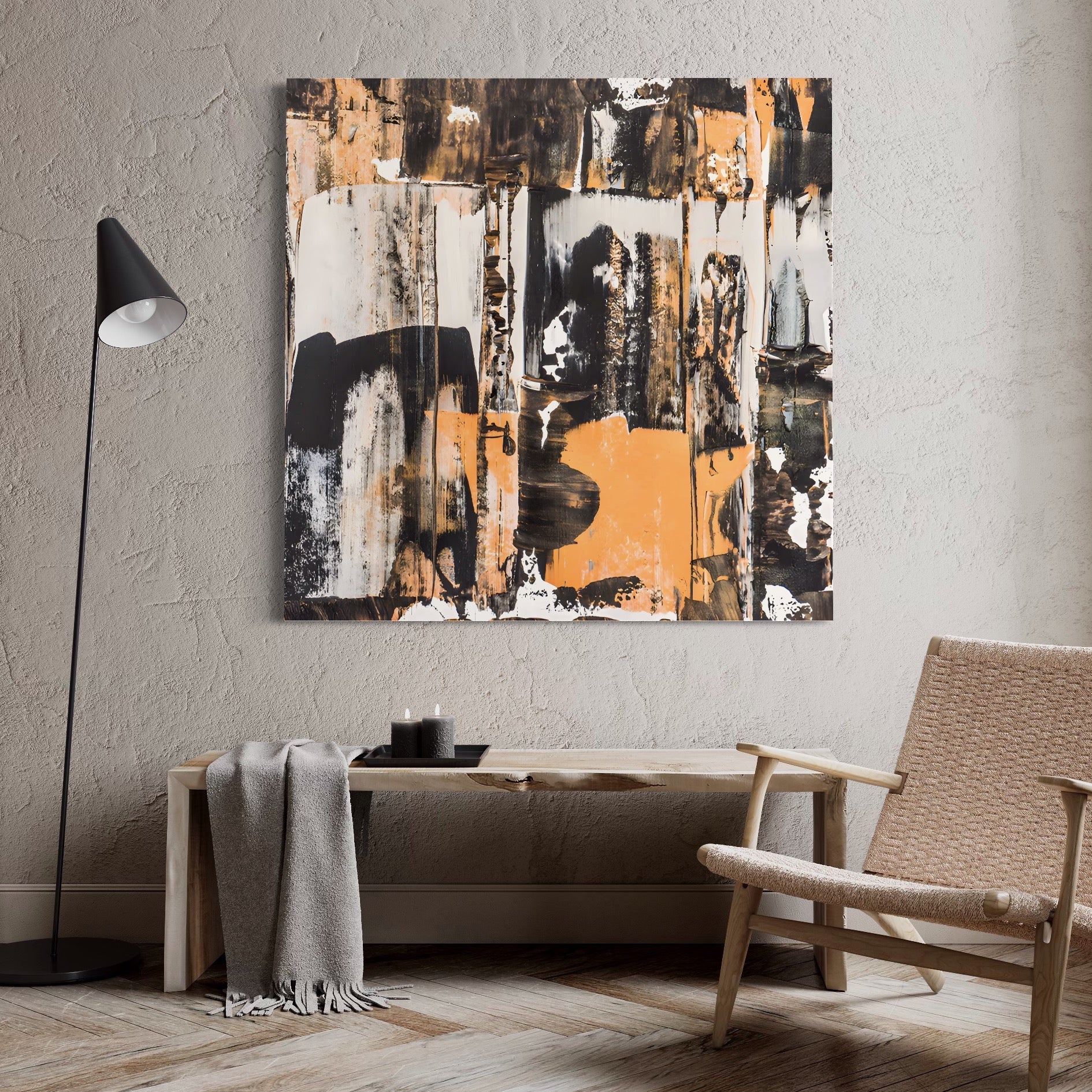 Tablou Canvas Premium LuxCanva® C1212, Abstract Paint , Culori, Decorativ, Living Room, Culori Vibrante