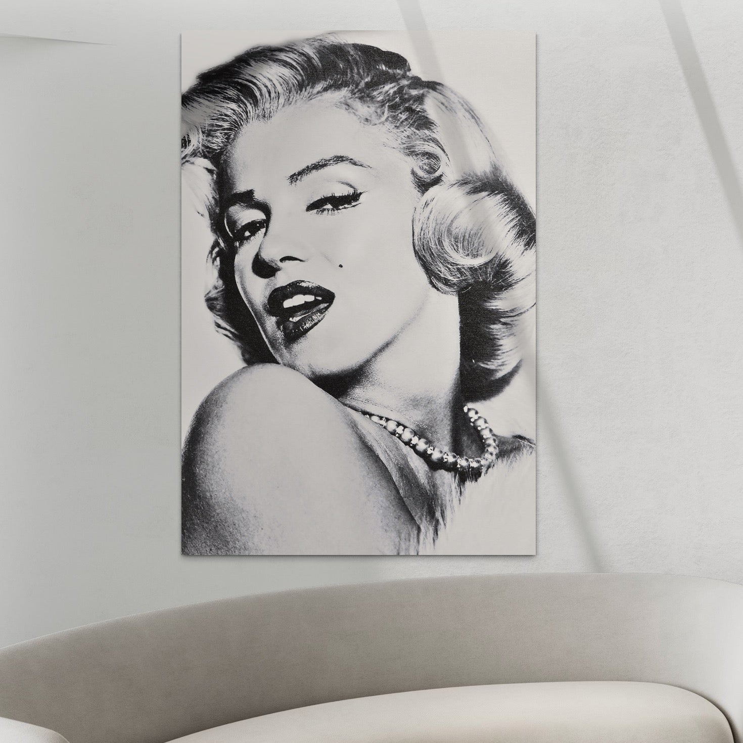 Tablou Canvas Premium LuxCanva® B1118, The Amazing Marilyn Monroe ,Living, Blonda, Actrita, Sex Simbol, PlayBoy, Dormitor, Alb Si Negru