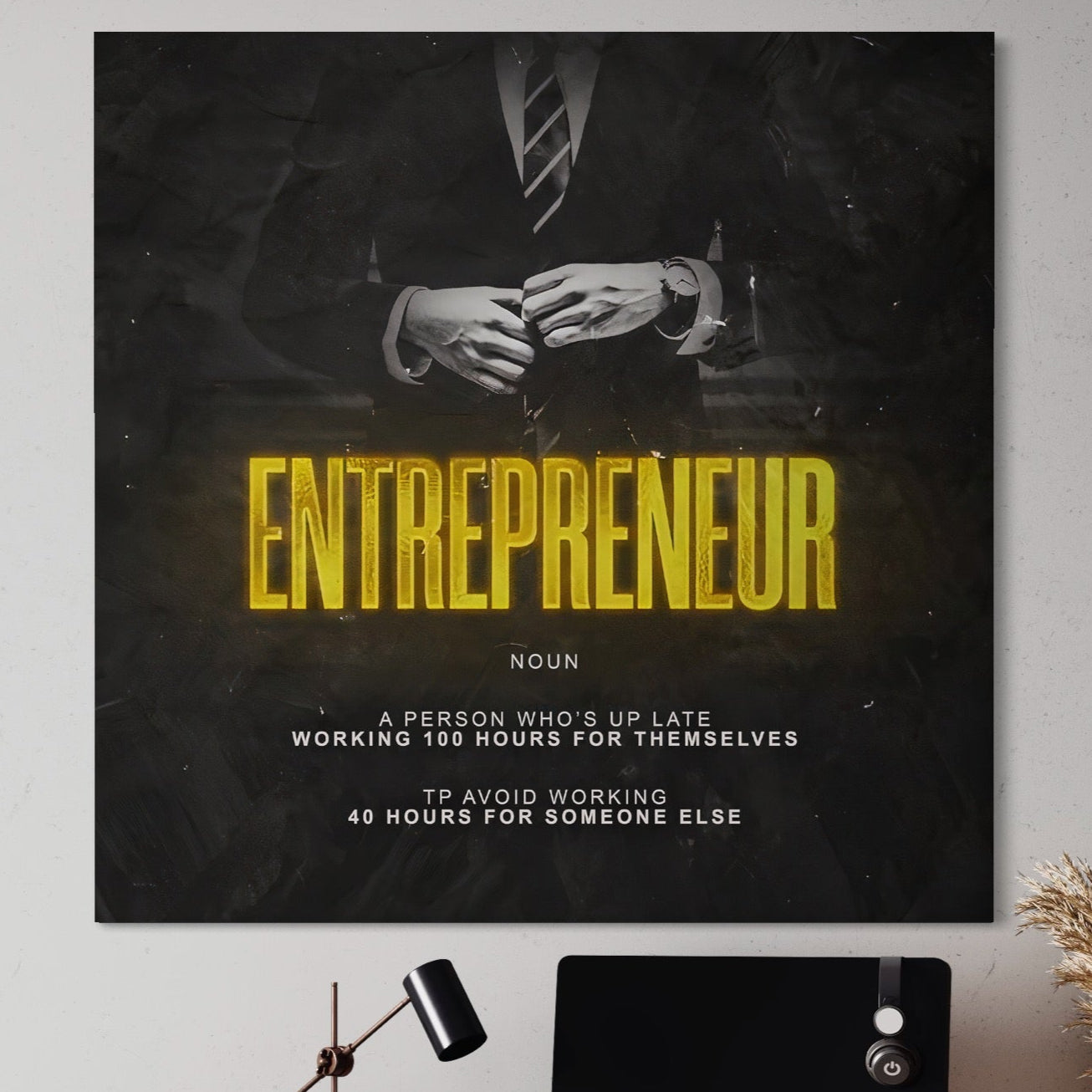 Tablou Canvas Premium LuxCanva® B1086, Antreprenorul , Office, Business, Om De Afaceri, Birou, Munca, Angajator, Decor, Intreprinzator, Colorat