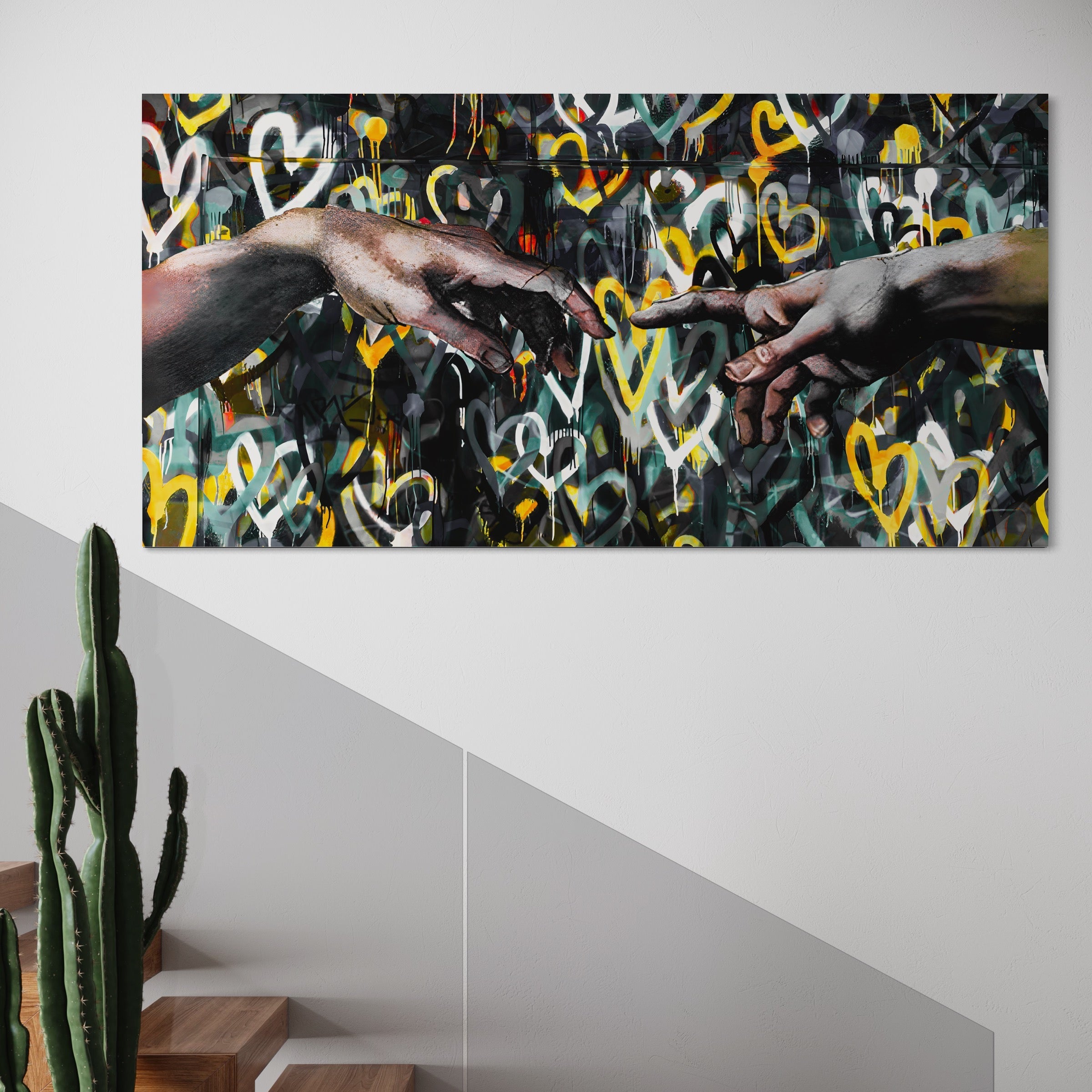 Tablou Canvas Premium LuxCanva® B1075, Lovers Hands , Decorativ, Living, Iubire, Maini, Dragoste, Dormitor, Cuplu, Culori Vibrante