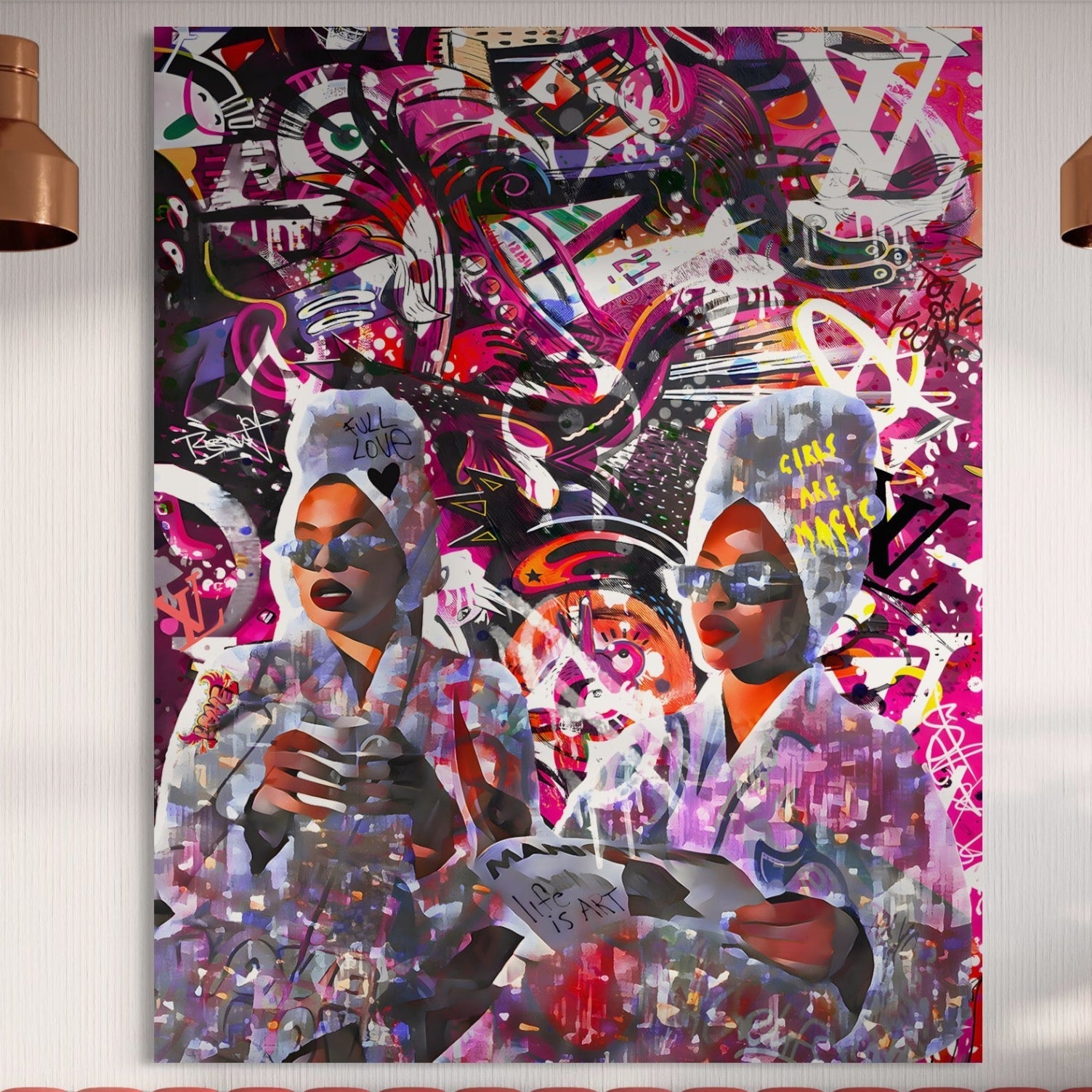 Tablou Canvas Premium LuxCanva® B1053, Life Is Art , Living, Fashion, Louis Vuitton, Beauty, Culori Vibrante
