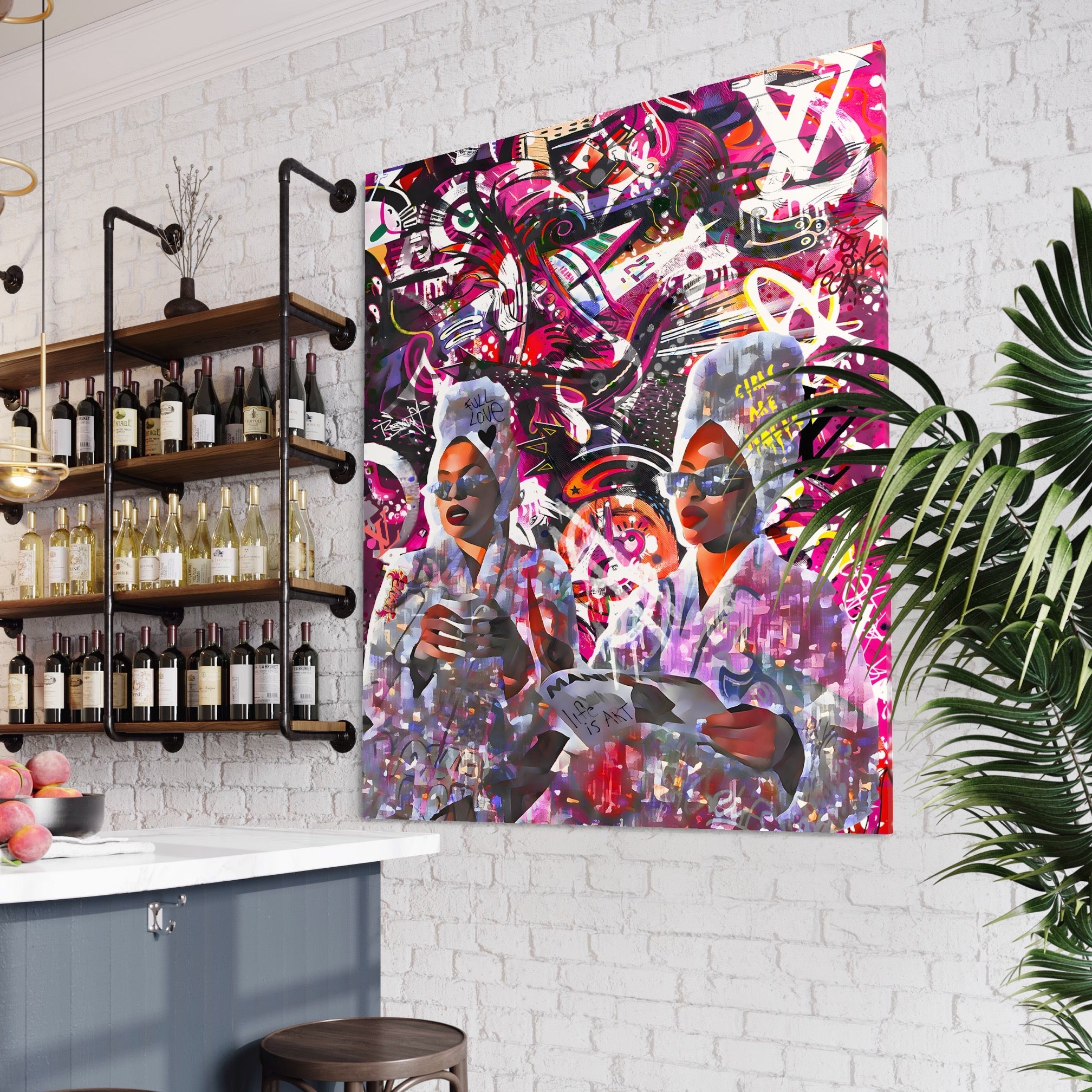 Tablou Canvas Premium LuxCanva® B1053, Life Is Art , Living, Fashion, Louis Vuitton, Beauty, Culori Vibrante