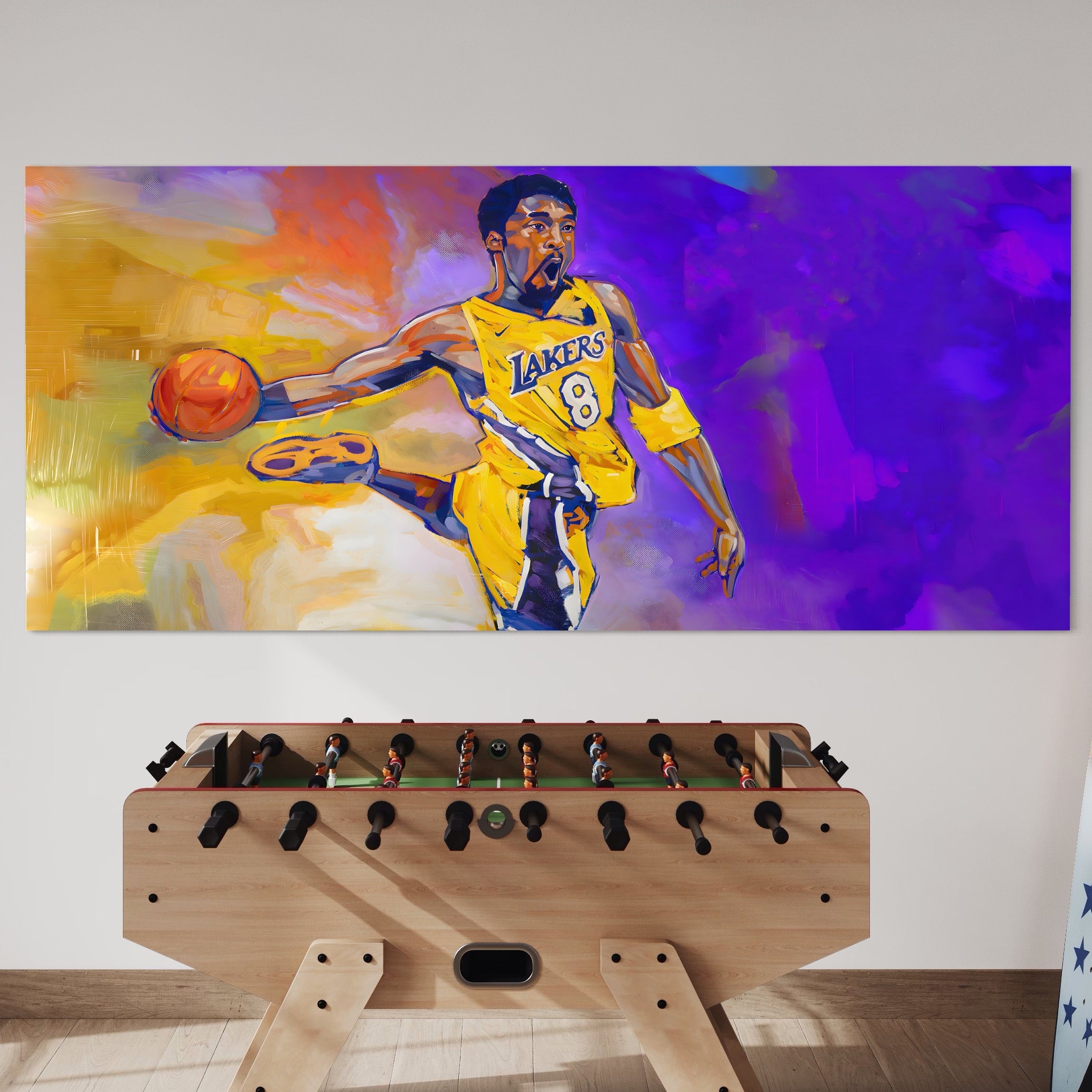 Tablou Canvas Premium LuxCanva® B1052, Kobe Bryant , Camera copii, Lakers, Baschetbalist, American, NBA, Culori Vibrante