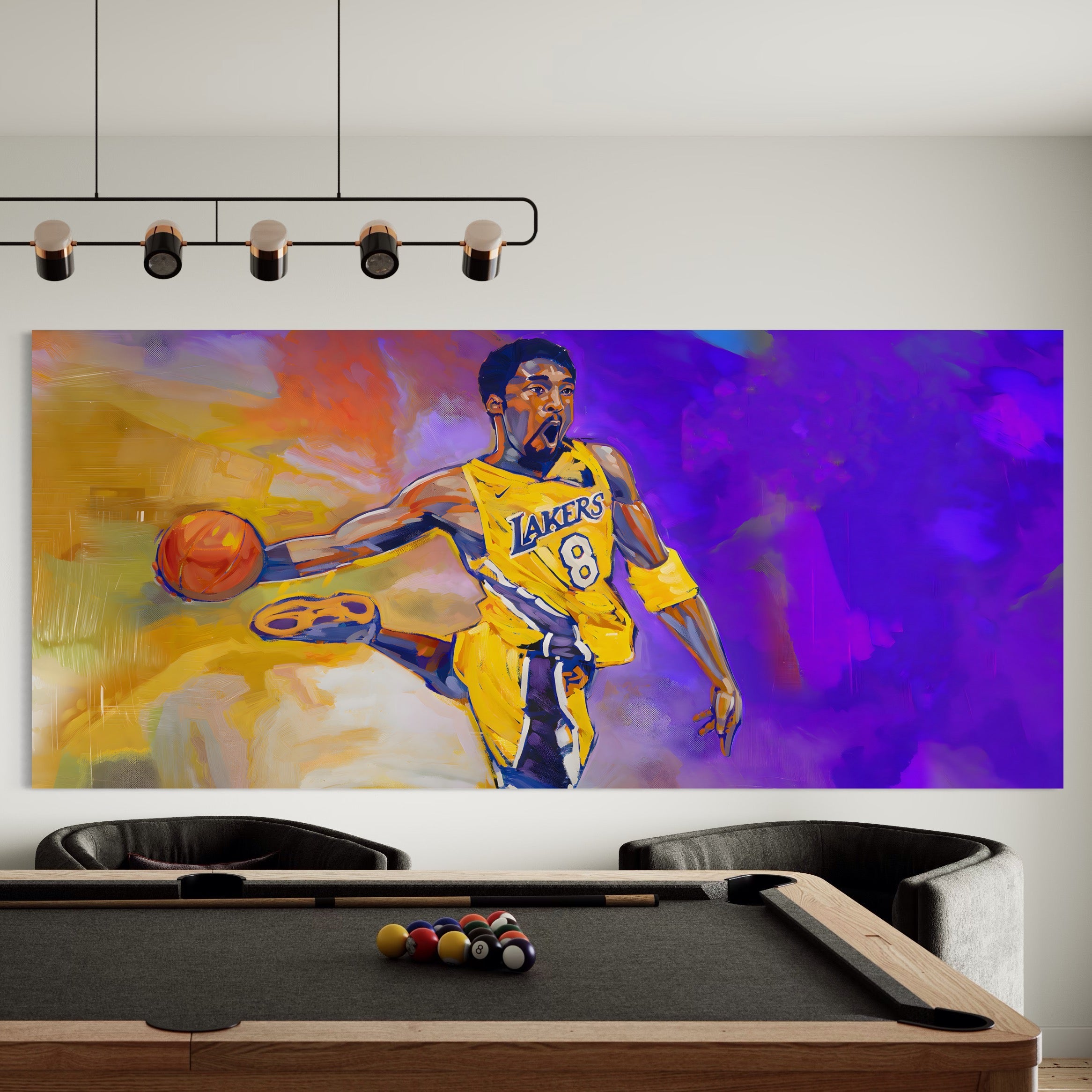 Tablou Canvas Premium LuxCanva® B1052, Kobe Bryant , Camera copii, Lakers, Baschetbalist, American, NBA, Culori Vibrante