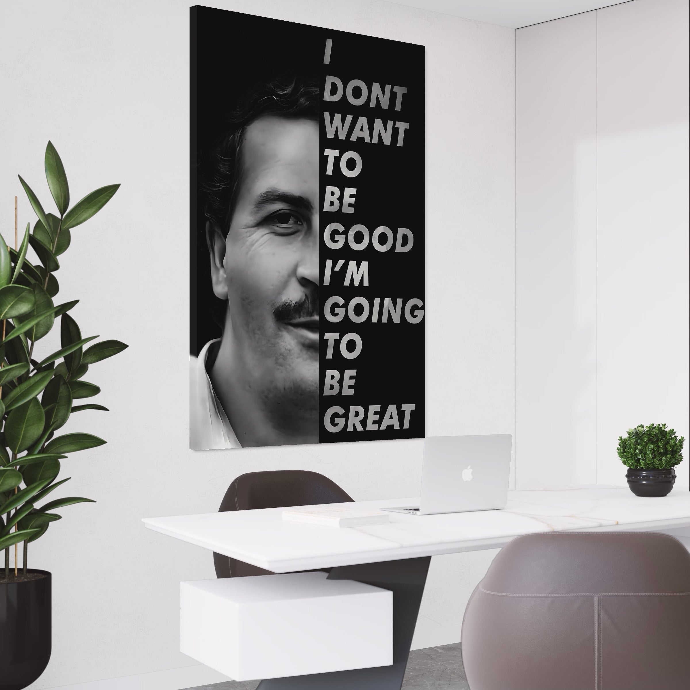 Tablou Canvas Premium LuxCanva® B1051, Pablo Escobar , Birou, Columbia, Baron, Escobar, Culori Vibrante