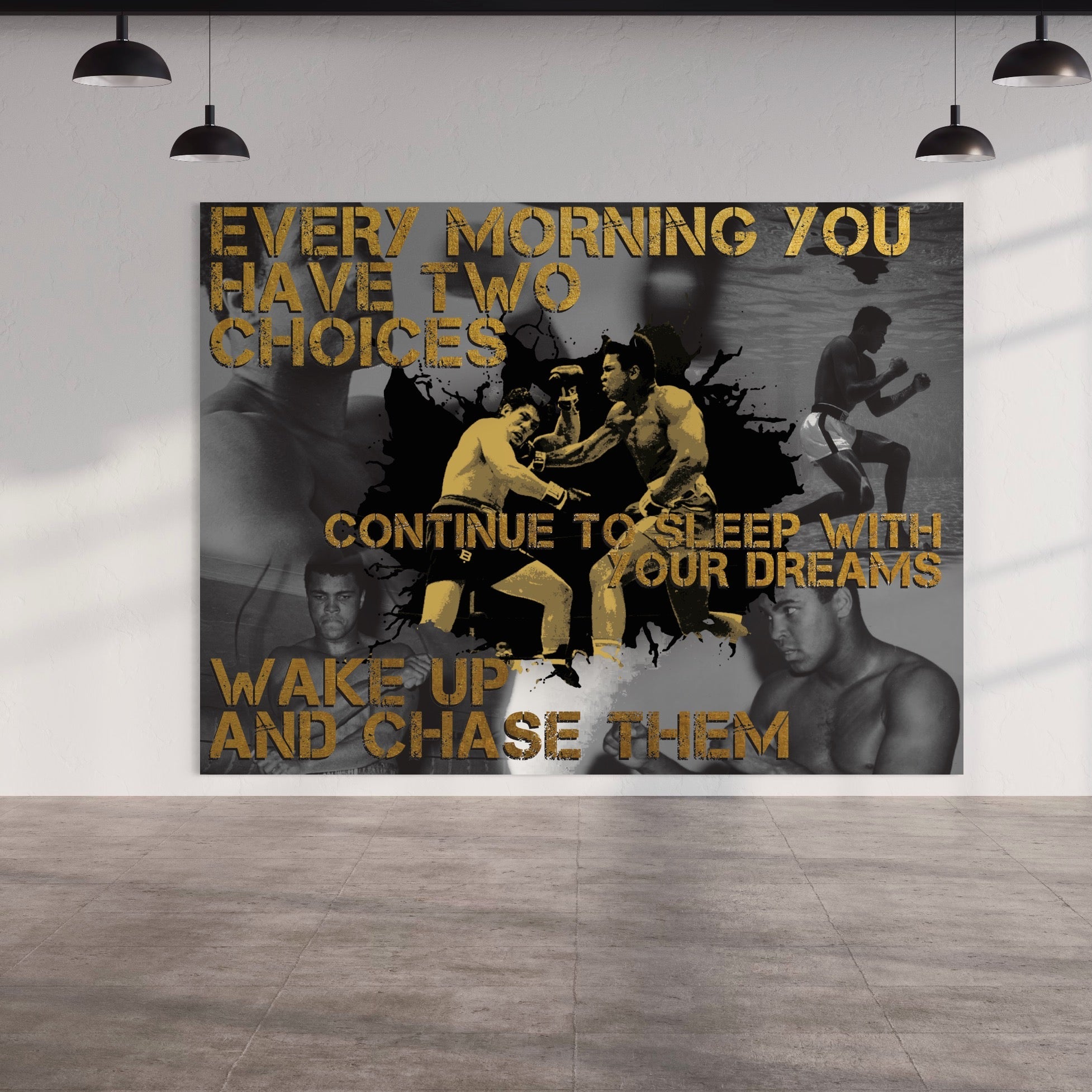 Tablou Canvas Premium LuxCanva® B1037, Muhammad Ali , Decorativ, Boxer, Pugilist, Sportiv, Motivational, Culori Vibrante