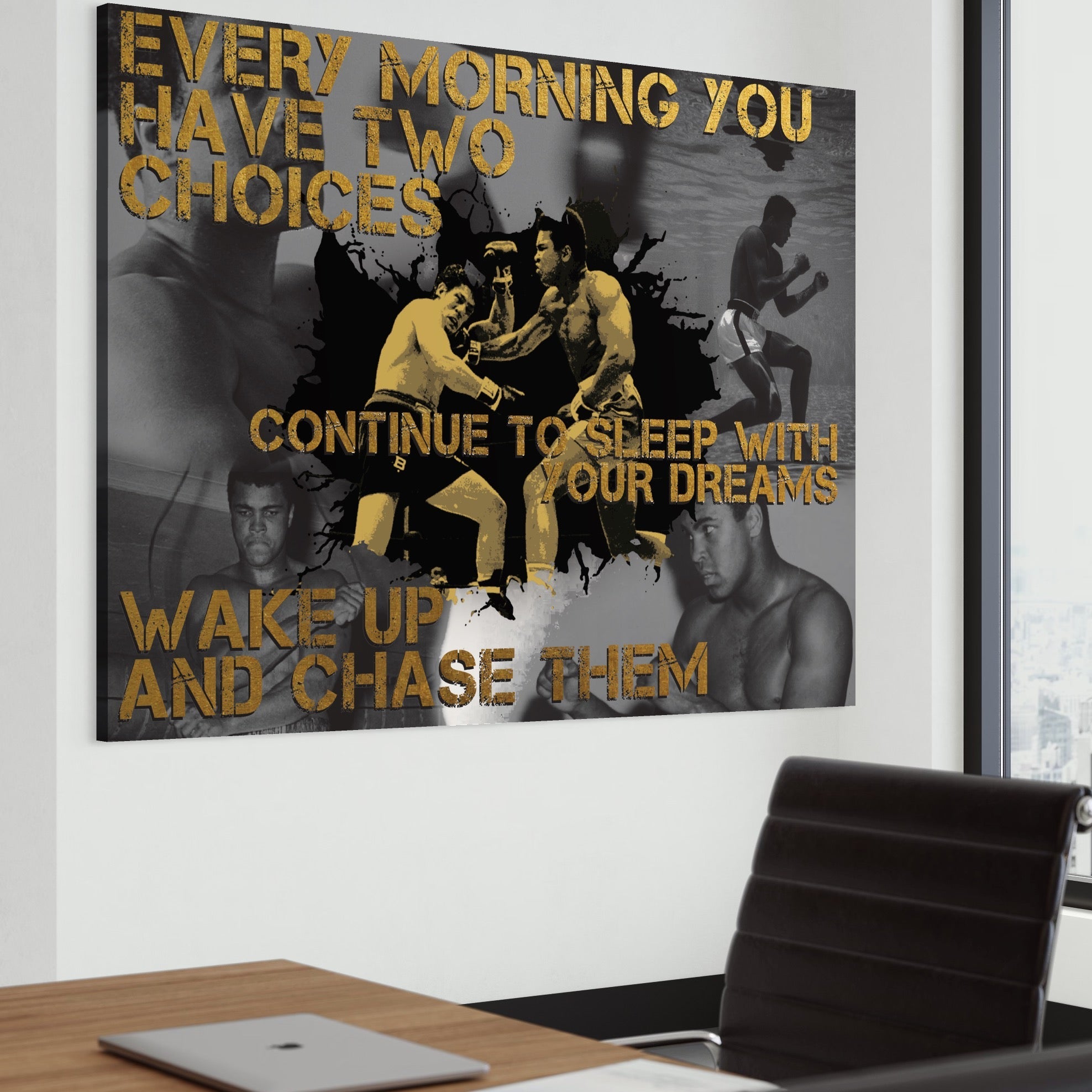 Tablou Canvas Premium LuxCanva® B1037, Muhammad Ali , Decorativ, Boxer, Pugilist, Sportiv, Motivational, Culori Vibrante
