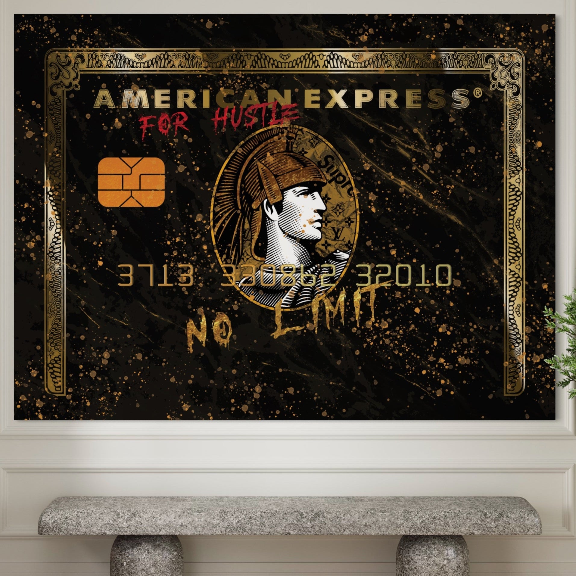 Tablou Canvas Premium LuxCanva® B1036, No Limit , Decorativ, Card, Banca, Finante, Culori Vibrante