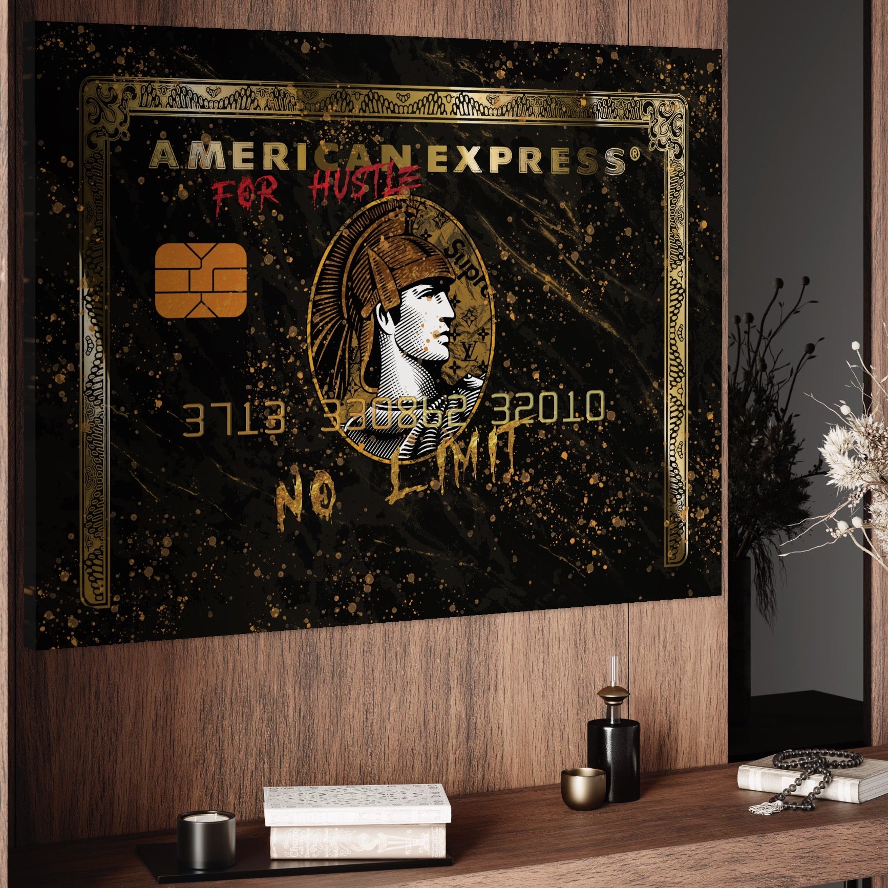 Tablou Canvas Premium LuxCanva® B1036, No Limit , Decorativ, Card, Banca, Finante, Culori Vibrante